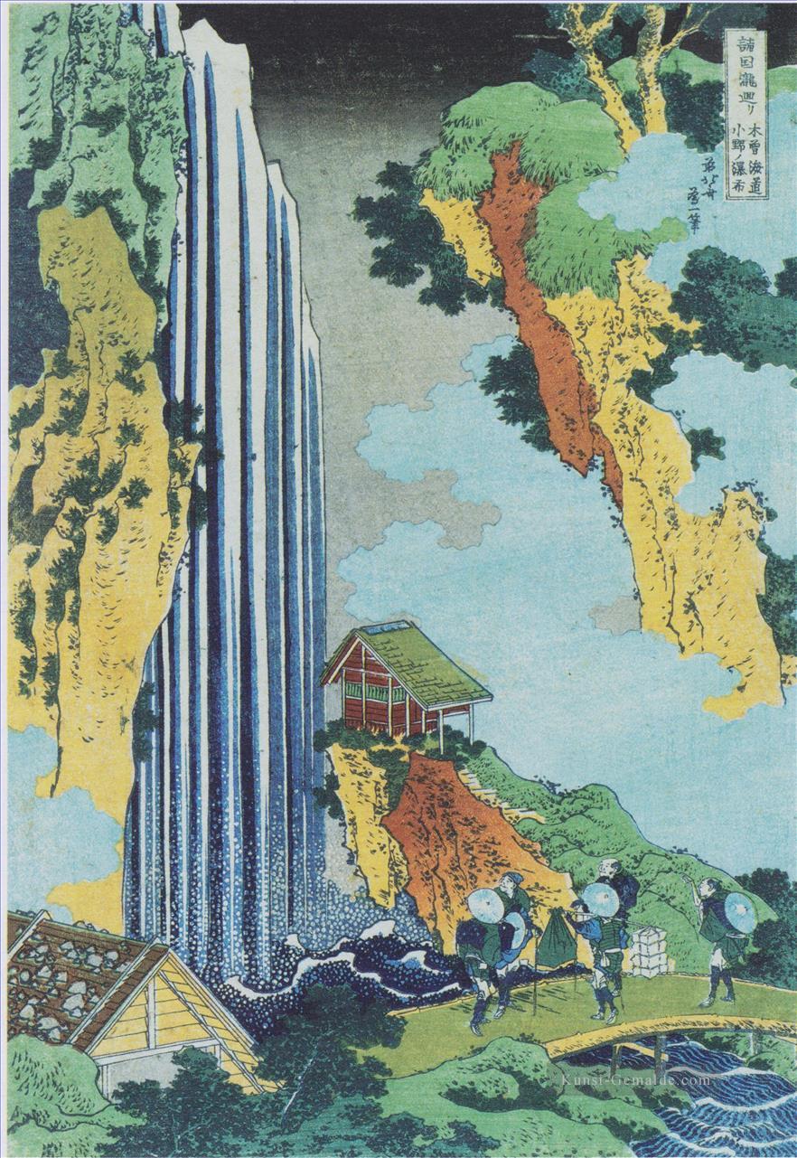 Ono Wasserfall bei Kisokaido Katsushika Hokusai Ukiyoe Ölgemälde